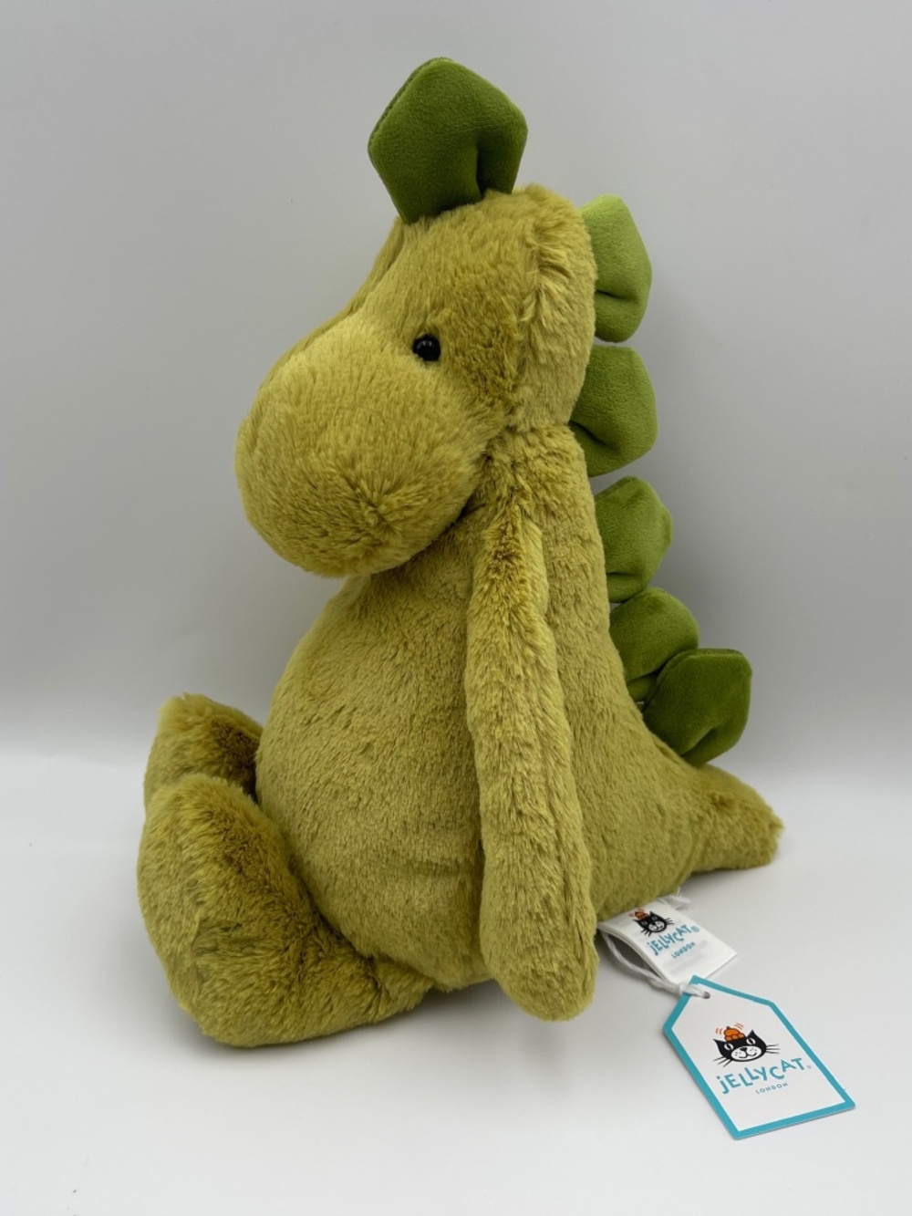 BNWT RARE Jellycat Bashful Dino Medium 12 In Dinosaur Green Plush Stuffed Animal